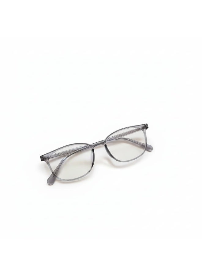 Modern Crystal Grey Transparent Square Eyeglasses for Men & Women – Lightweight Optical Frames - Image 4